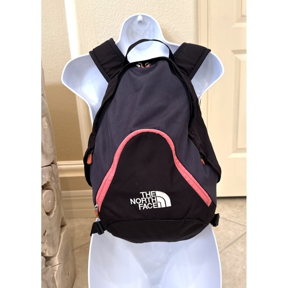 The North Face Pandora Mini Backpack Black Gray Padded Multiple Pockets Travel